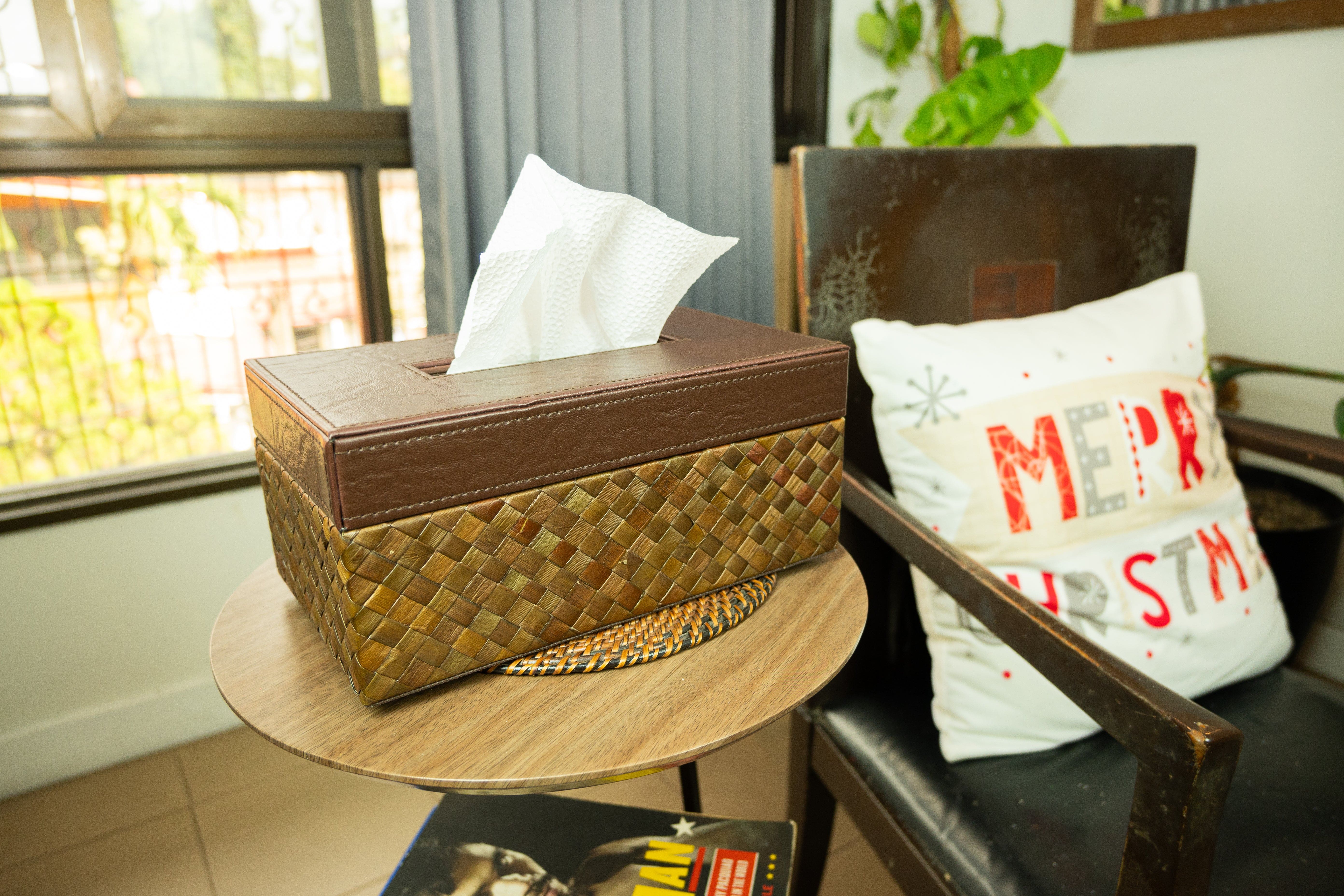 Tissue Box in Brown Pandan