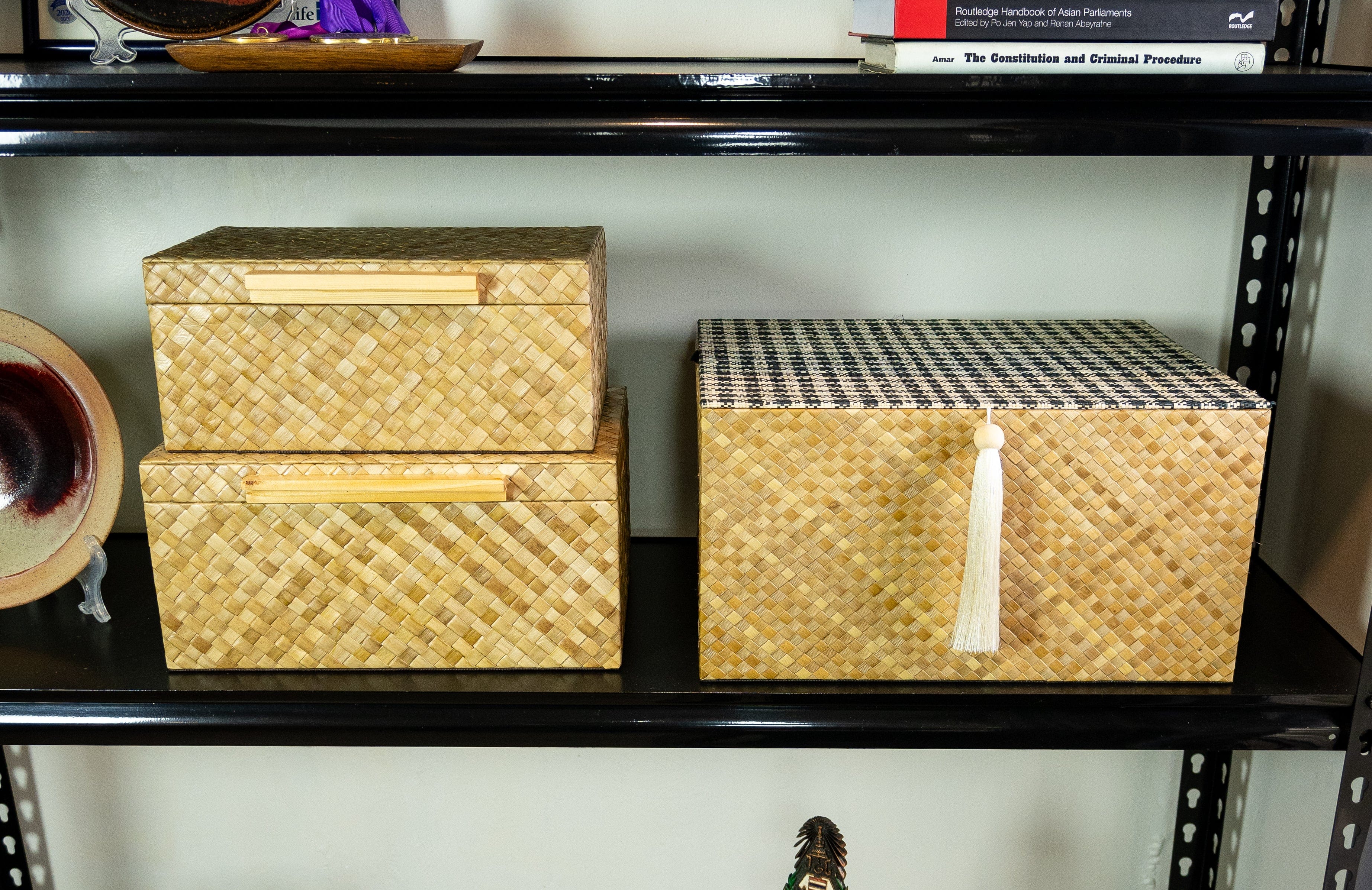 Storage Chest Set of 2 in Natural Pandan