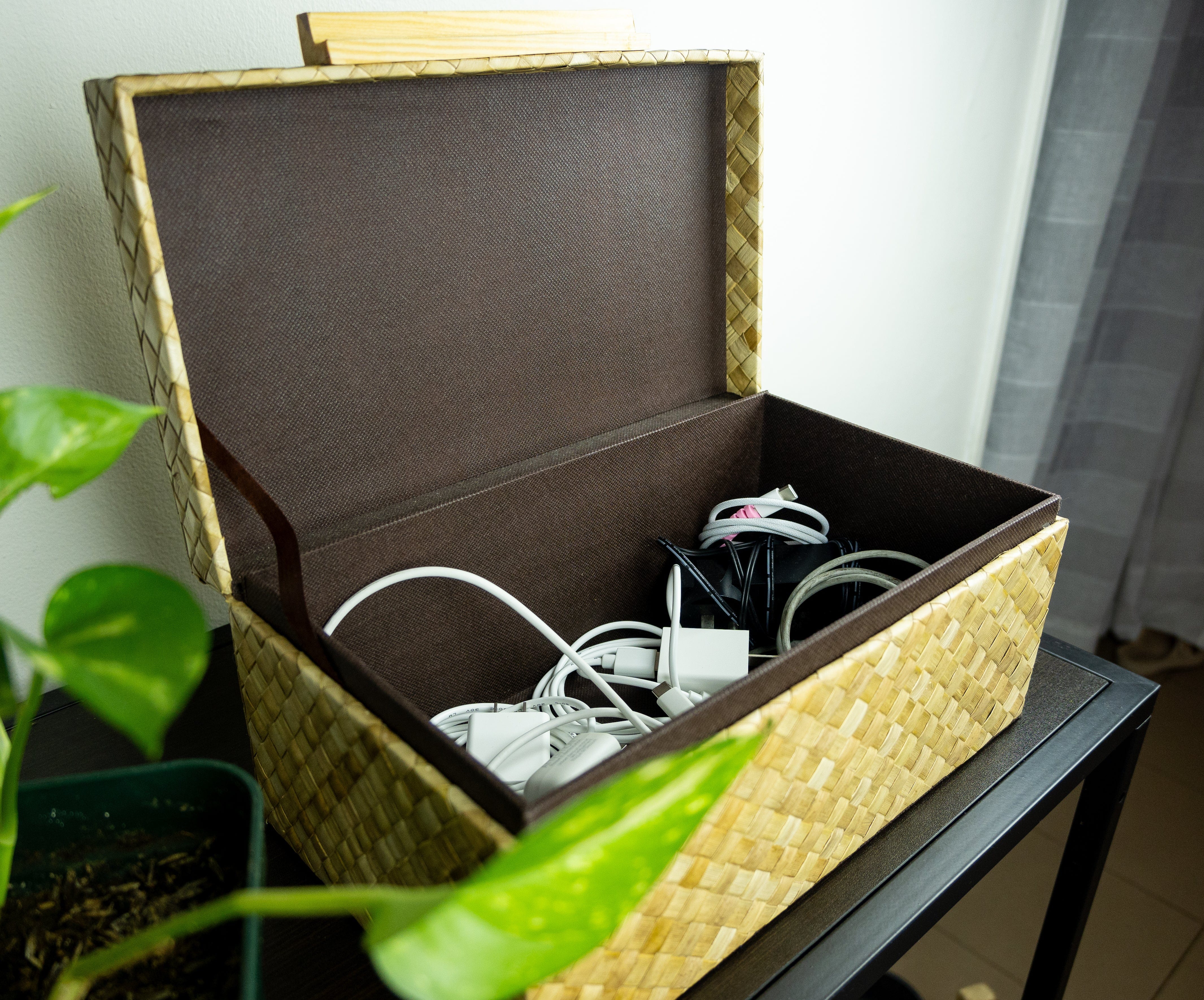 Storage Chest Set of 2 in Natural Pandan