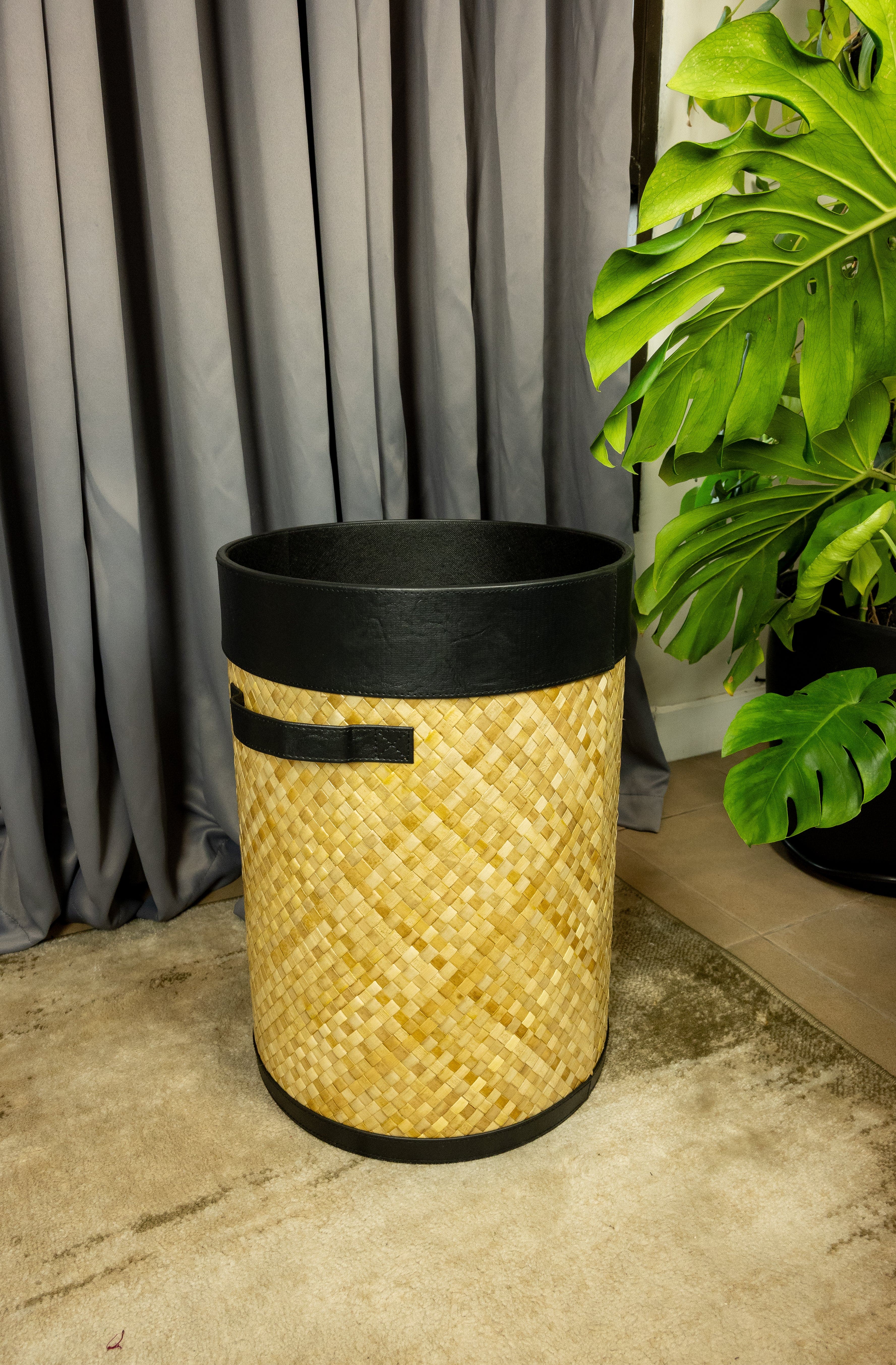 woven pandan laundry hamper